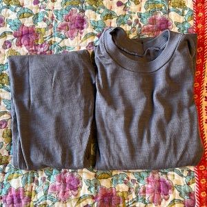 Nui Organics silk/merino wool long underwear size 8 kids (128).